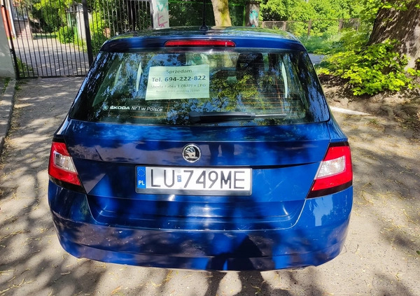 Skoda Fabia cena 24600 przebieg: 215000, rok produkcji 2015 z Poznań małe 211